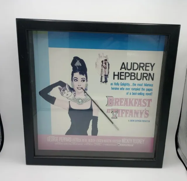 Audrey Hepburn Shadow Box BREAKFAST AT TIFFANY'S Picture (Size:14" x 14")