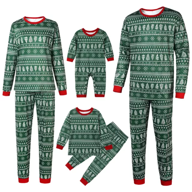 Christmas PJs Adult Kids Baby Xmas Nightwear Family Matching Pyjamas Set Lounge