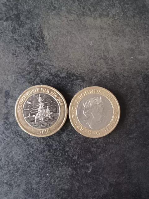 Two pound Coin 2015 The First World War Royal Navy HMS Belfast - £2