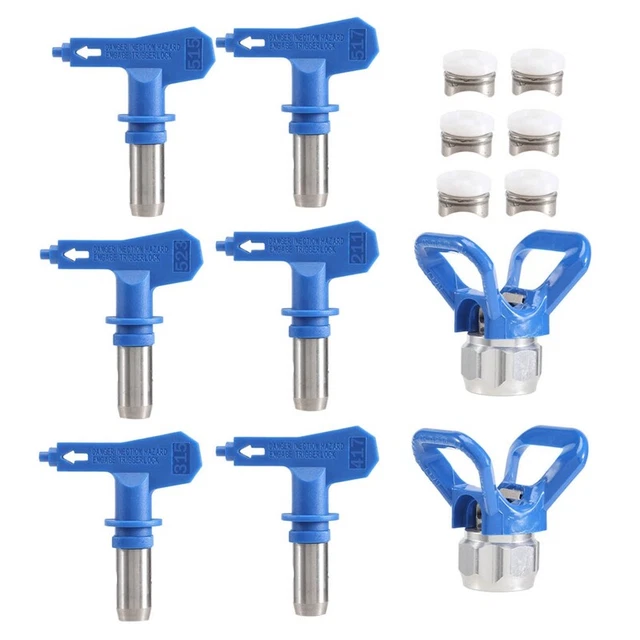AIRLESS PAINT NOZZLES Set Reversible Spray Tips Airless Paint Sprayer