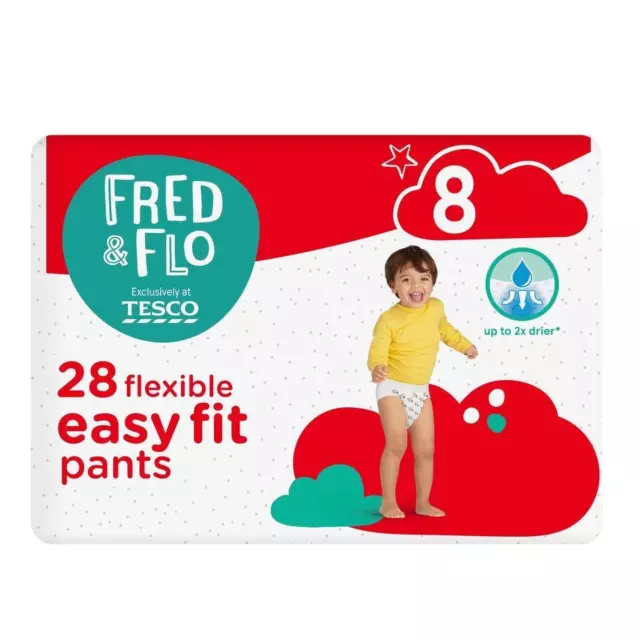 Fred & Flo Size 8 Nappy Pants 28 Pack