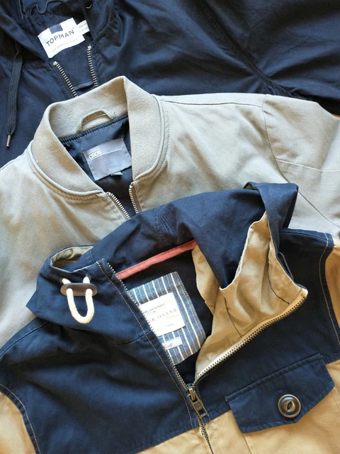 Pacchetto giacca da uomo Topman ASOS River Island taglia small 3x shacket bomber Mac