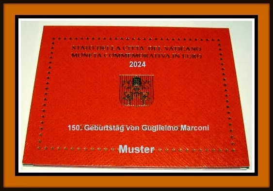 Vatikan 2 Euro Gedenkmünze 2024 - 150. Geburtstag von Guglielmo Marconi - 18