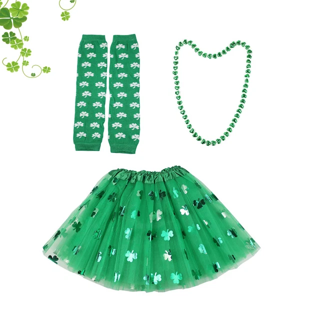 Costume trifoglio tutù donna abito verde a righe set abiti festa chic