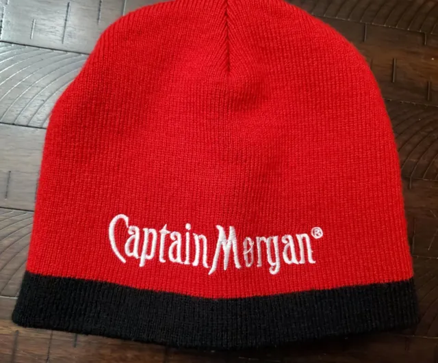 Captain Morgan Beanie Hat Adult One Size Red