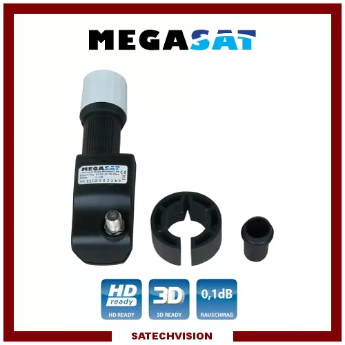 LNB Multifeed Single Megasat 0.1 dB Gain 60 dB Tête Universelle 1 Sortie Full HD