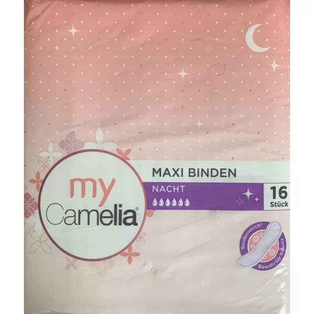 5x my Camelia Maxi Binden Nacht 16'er pack für Damen