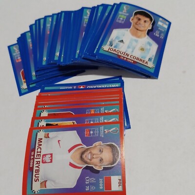 Parallel Panini Sticker PANINI FIFA WORLD Cup Qatar 2022 BLUE Border Parallel Stickers National ...