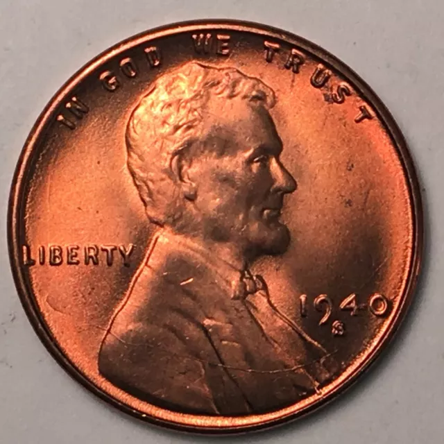 1940-S Lincoln Cent Choice BU RB to RD