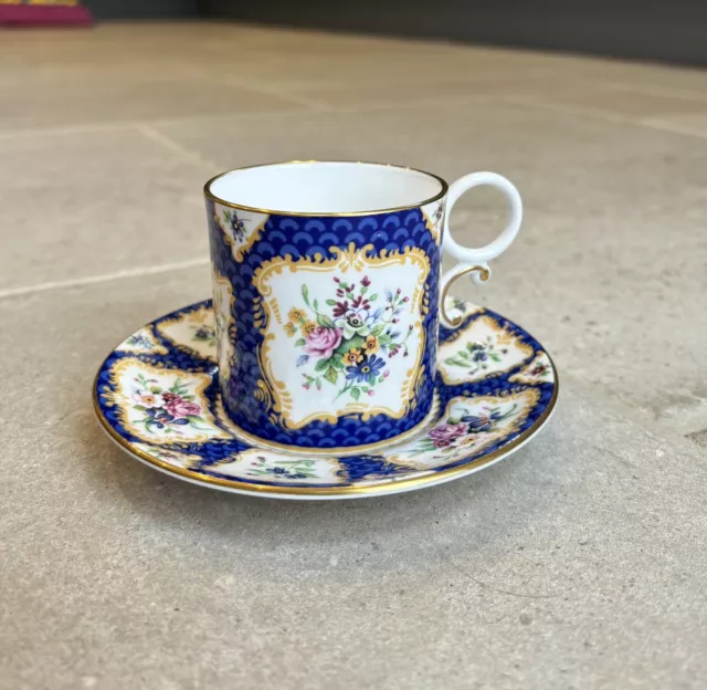 Royal Worcester ‘Scale Blue’ Cup & Saucer-The Connoisseur Collection