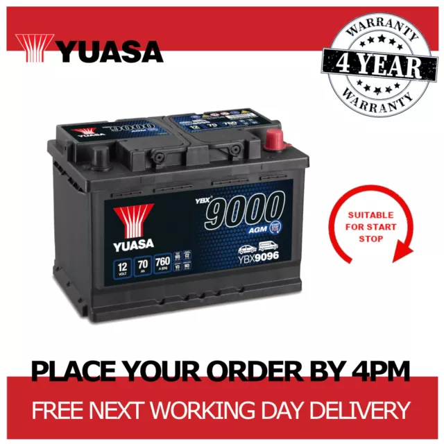 Batterie YUASA YBX9096 AGM 12V 70AH 760A