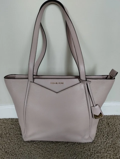 Michael Kors Leather Whitney Rose Gold Tote Zip Close Blush Pink  -A Beauty!