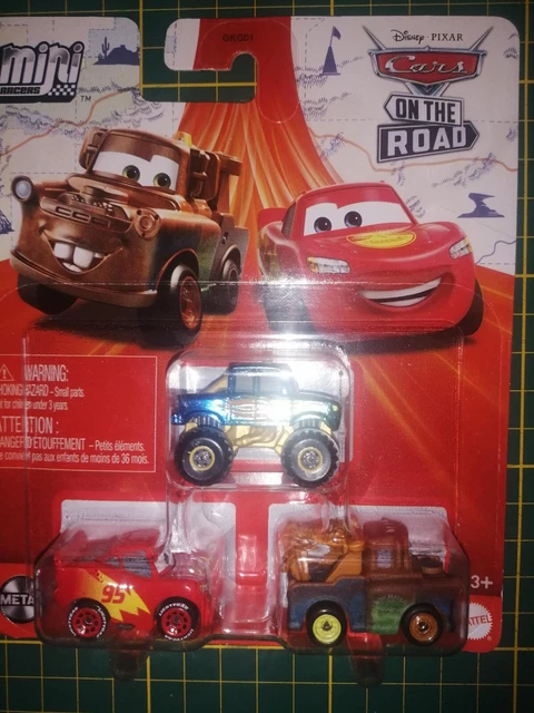 Lot 3 mini voitures cars racer Disney Pixar Mattel en metal neuf news 2023