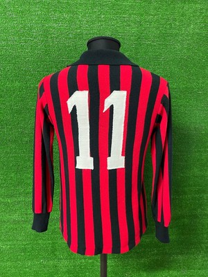 Maglia Milan NR 11 HITACHI Ennerre Match Iussed Worn Shirt Indossata Vintage 