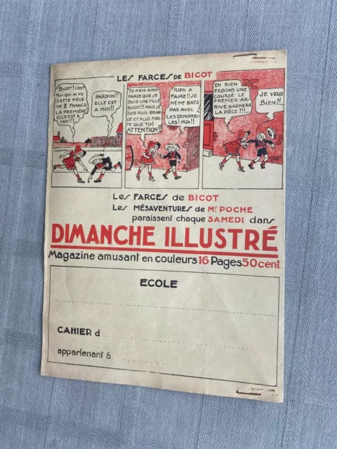 BICOT Mr POCHE PROTÈGE-CAHIER PUBLICITAIRE ANCIEN EN BON ÉTAT / TRÈS BON ÉTAT