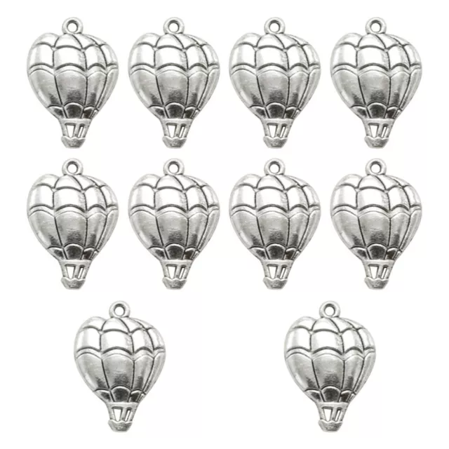 10 Stck. Legierung Heißluftballon Form Anhänger Charms zum Selbermachen Schmuckherstellung Zubehör 3