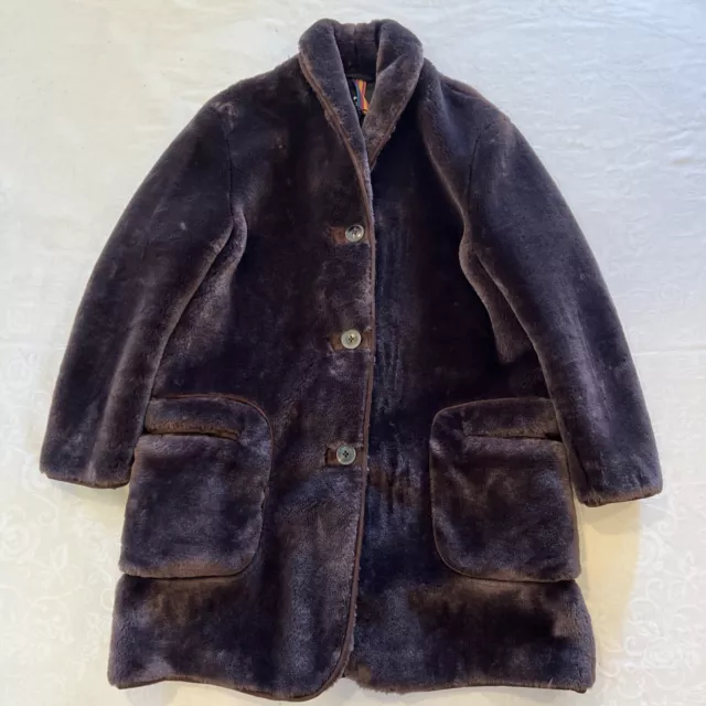 PAUL SMITH FAUX FUR WOMEN'S COAT JACKET SZ 40 Original $550