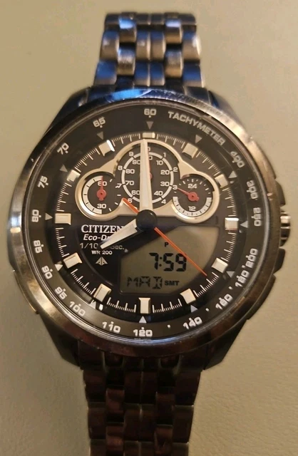 CITIZEN ECO-DRIVE TITANIUM Promaster SST Chronograph alarm