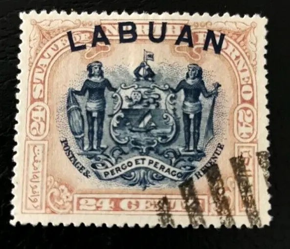 Labuan: 1894 North Borneo Stamps Overprinted LABUAN 24 C. Collectible Stamp.