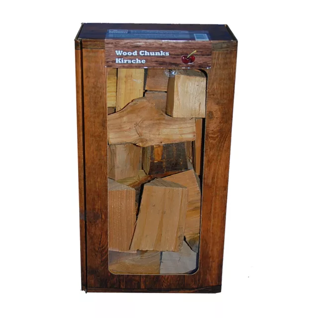 KIRSCHE Wood Chunks 1,5 kg Box - Räucherholz BBQ Chips Smoker Grill Holzstücke