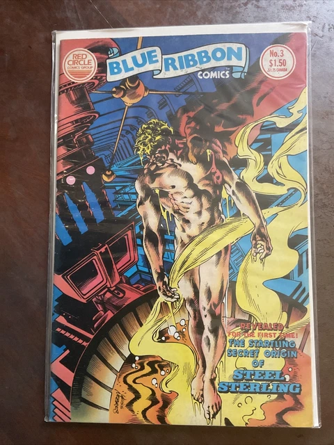 Blue Ribbon Comics, # 3, Dec. 1983, Origin Of Steel Stertling!