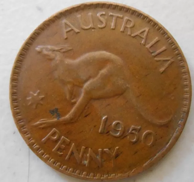 1950 1d  Australian ONE PENNY King George VI (very Nice)