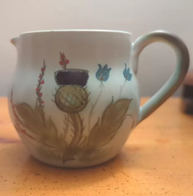 Vintage Buchan Stoneware Pottery Portobello Scotland Thistle Cup