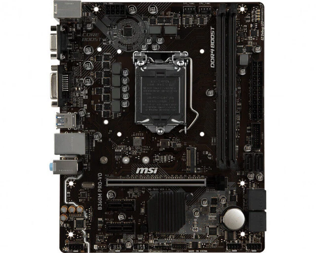 MSI B360M PRO-VD Motherboard Intel B360 LGA 1151 DDR4 mATX M.2 CORE VGA ...