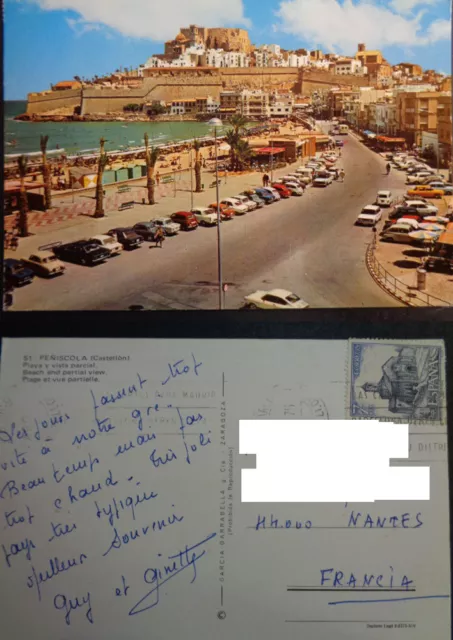 Postal De Peñiscola Playa Castellon Postcard Postkarte                   Cc03192