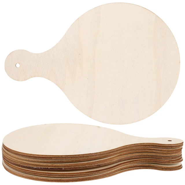 10 Pcs Mini Chopping Boards Round Wooden Board Pizza Cutting Board Square