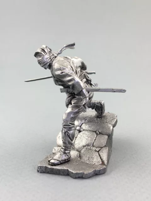 Ninja figurine 54 mm, Metal toy soldier, Tin miniature, Highly detailed figure