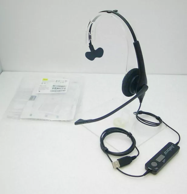 Jabra Biz 1500 Mono USB mit Kabel Geräuschunterdrückung HD Stimme PC Headset Neu