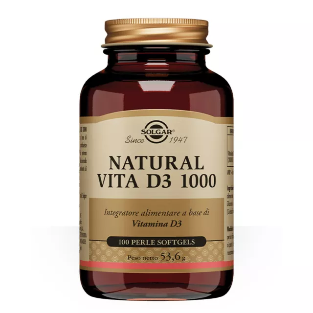 Natural Vita D3 1000 Integratore 100 perle