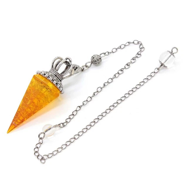 Natural Healing Crystal Pendulum Amethyst Rose Quartz Reiki Chakra Stone Pendant