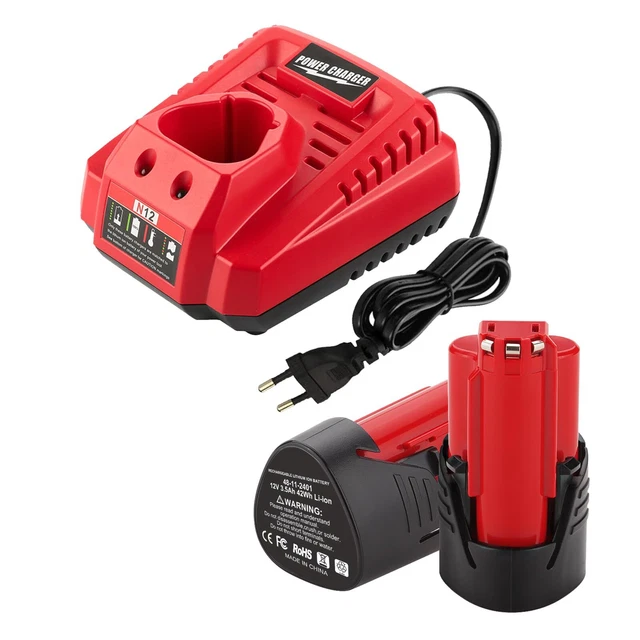 Batterie Milwaukee M12 6,0 Ah - Compatible Avec Tous Les Outils 12V - Remplacement Facile