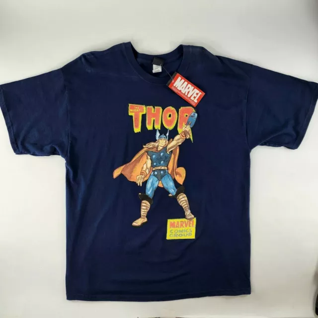 VTG Marvel Mad Engine THE MIGHTY THOR Comics Group T-Shirt Puff Graphic Adult XL