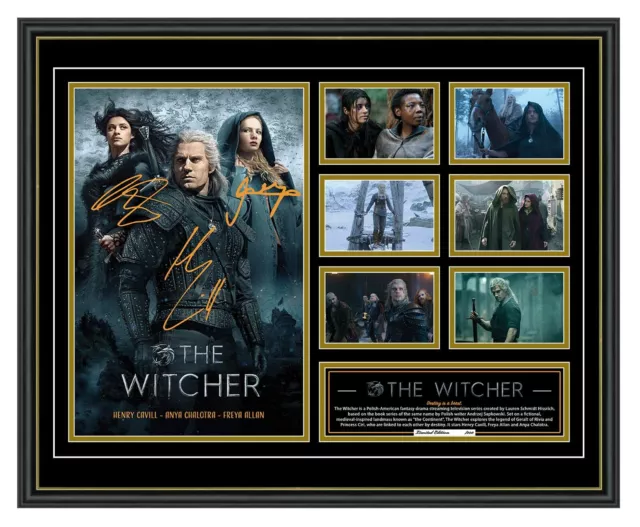 The Witcher Tv Series Henry Cavill  Limited Edition Signed Framed Memorabilia