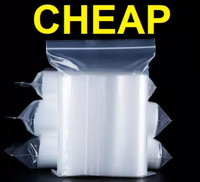 Zip Lock Clear Plastic PE Poly Transparent Bags Bag Resealable Zipper Ziplock