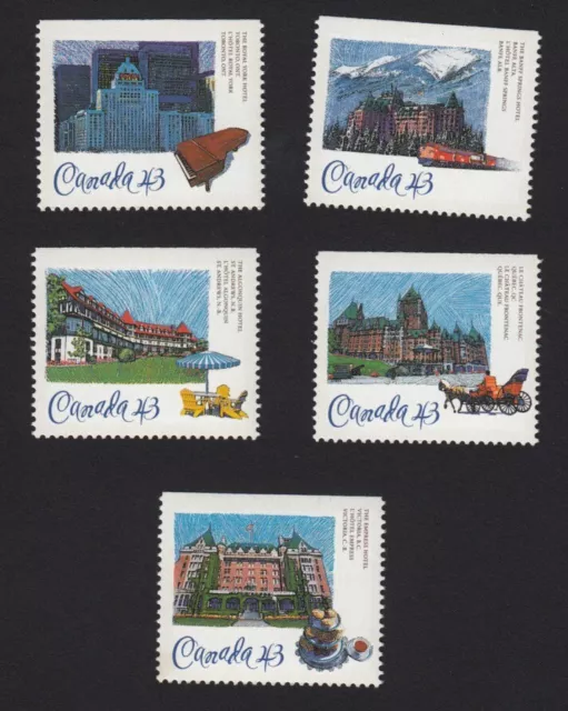 HOTEL = FRONTENAC= EMPRESS = ROYAL YORK... Straight Top Canada 1993 #1467-71 MNH