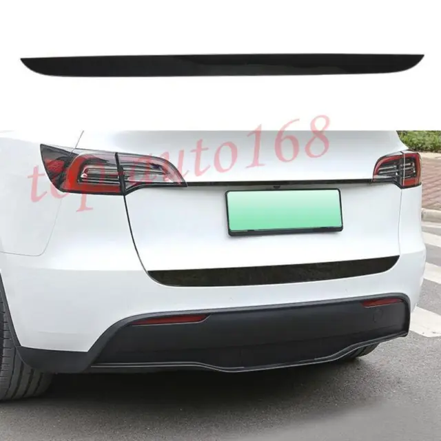 Black Stainless Rear Trunk Lid Gate Edge Cover Trim For Tesla Model Y 2020-2022