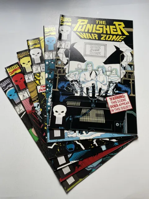 The Punisher War Zone #7~12 Comics Lot ( 1992-1993) Mid Or High Grade