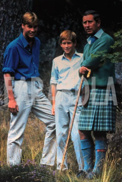 Vintage Press Photo 1997, Prince Charles With William And Harry, print