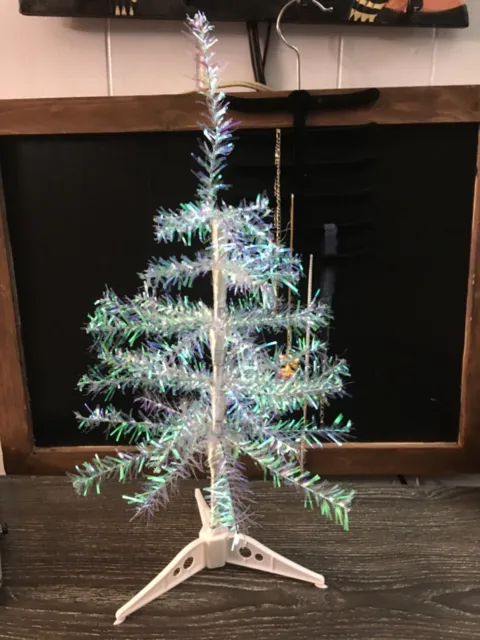 New Easter Tree Lot Of 3 Iridescent Tinsel Tabletop Tree Easter Decor