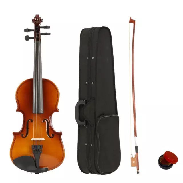 New Acoustic Violin Natural 1/8 with Case + Bow + Rosin kids Children 4-5 old