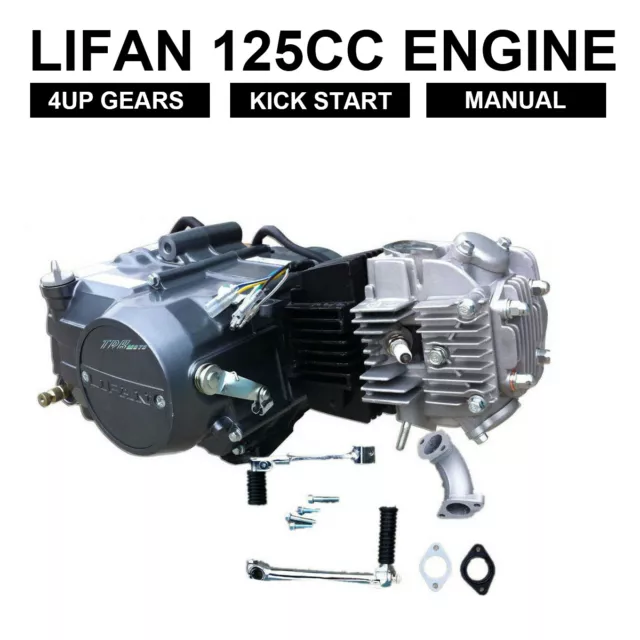 Motorcycle LIFAN 125cc 4-stroke Manual Clutch 4UP Engine Motor Dirt Pit Bike