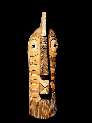 AFRICAN Songye Mask Sculpture African Mask Tribal Hand Carved 1504