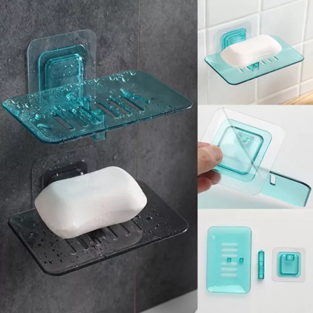 Accessories Storage Drain Suction Soap Dish Wall-Mounted Rack Soap Holder