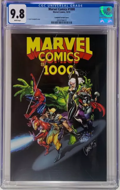 Marvel Comics #1000 (10'19) Cgc 9.8 Nm/M J. Scott Campbell Variant Cover Marvel