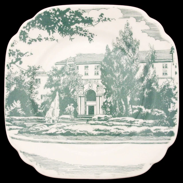 Vintage 1953 Syracuse China Hotel Restaurant Plate House Medium Salad Railroad
