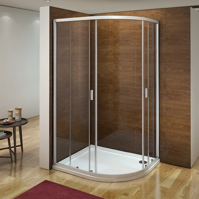Walk In Offset Shower OFFSET QUADRANT SHOWER Enclosure Walk In Corner Cubicle Glass Screen ...